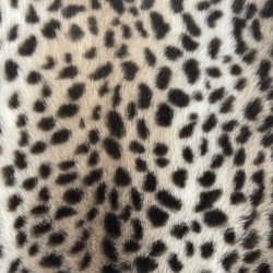 Printed Faux Rabbit Fur GUEPARD Pebble / Brown